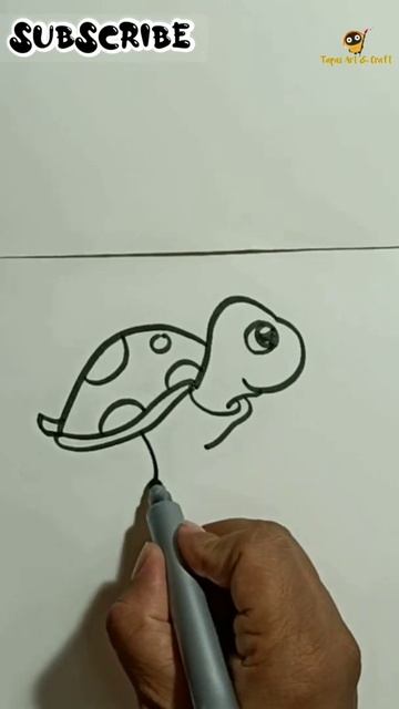 How To Draw A Cute (Turtle)@tapas art n craft смотреть онлайн