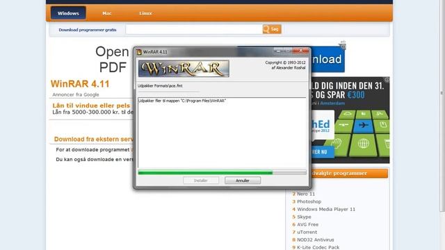 Hvordan du installere Winrar til din Computer [Dansk] смотреть онлайн