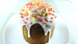 Кулич на апельсиновом соке без дрожжей + рецепт лимонной глазури без яиц и без взбивания!