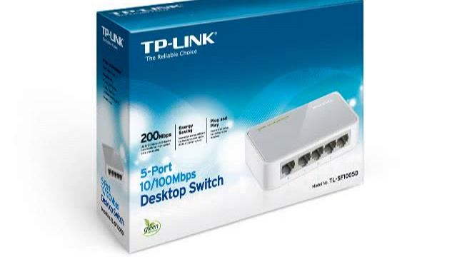 TP-LINK TL SF1005D 5 port 10/100Mbps Desktop Switch Hub смотреть онлайн
