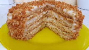 ПОСТНЫЙ МЕДОВЫЙ Торт за 30 минут! МЕДОВИК НА СКОРУЮ РУКУ К ЧАЮ ТАЮЩИЙ! ВКУСНЫЙ МЕДОВИК! Honey Cake