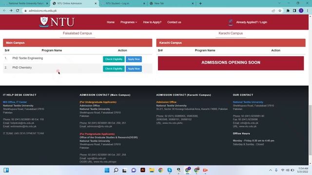National Textile University (NTU) Admission Open 2022 | Online Apply смотреть онлайн