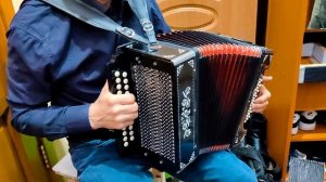 10 урок  на гармони 3 аккорда 300 песен ученик играет в гостях у мастера Тула после ремонта