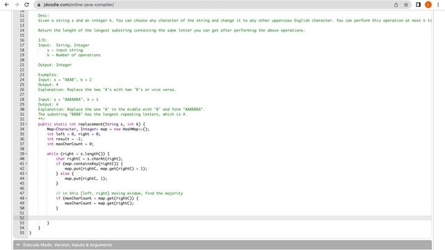 424 Leetcode - Sliding Window: Longest Repeating Character Replacement смотреть онлайн
