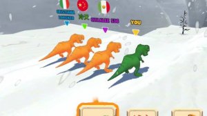 Мультик Гонки динозавров Dinosaur Race Dinosaur Shifting Run, уровень 127