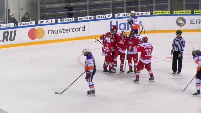 Обзор МХК «Спартак» - «СКА-Варяги» (3:2) смотреть онлайн