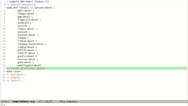 Compile Emacs Fedora смотреть онлайн