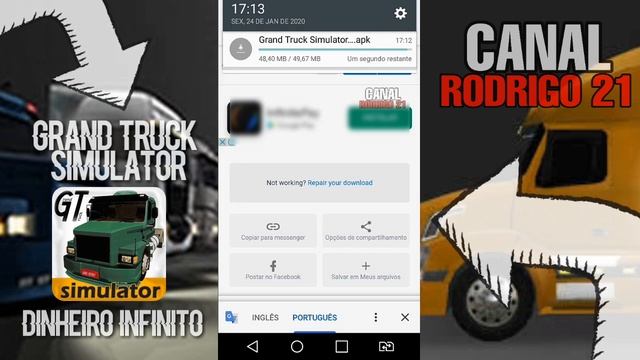 GRAND TRUCK SIMULATOR 1.13 ATUALIZADO APK / MOD COM DINHEIRO INFINITO 2020