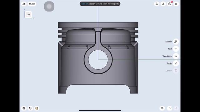 [How to Shapr3D] Piston drawing 47 (part3) смотреть онлайн