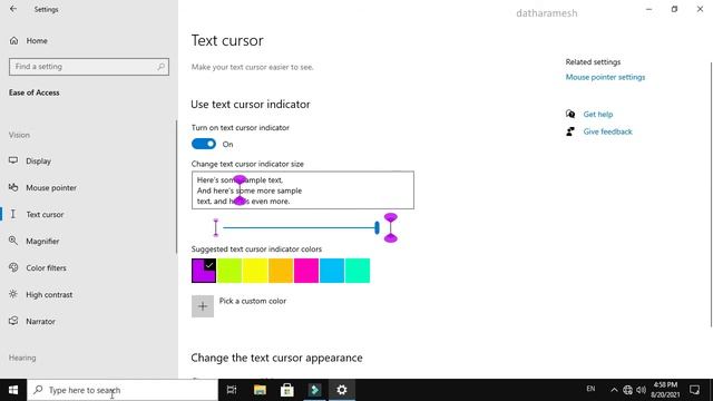 How to Enable Text Cursor Indicator In Windows 10 смотреть онлайн