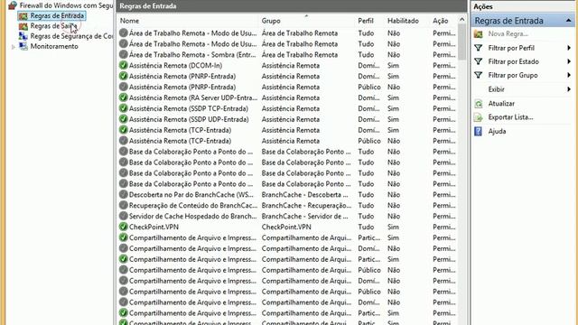 Criando regras no Firewall do Windows 8.1 смотреть онлайн