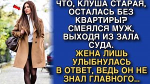 НУ ЧТО СТАРАЯ, ОСТАЛАСЬ БЕЗ КВАРТИРЫ?РЖАЛ МУЖ, ВЫХОДЯ ИЗ ЗАЛА СУДА. ОКСАНА ЛИШЬ УЛЫБНУЛАСЬ В ОТВЕТ.