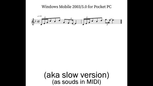 REUPLOAD: Windows Mobile 2003/5.0 default ringtone (+ sheet music) смотреть онлайн