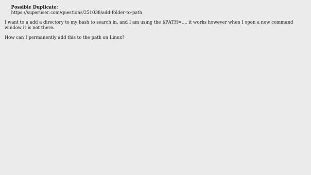 How to permanently add current directory to PATH in Linux? смотреть онлайн