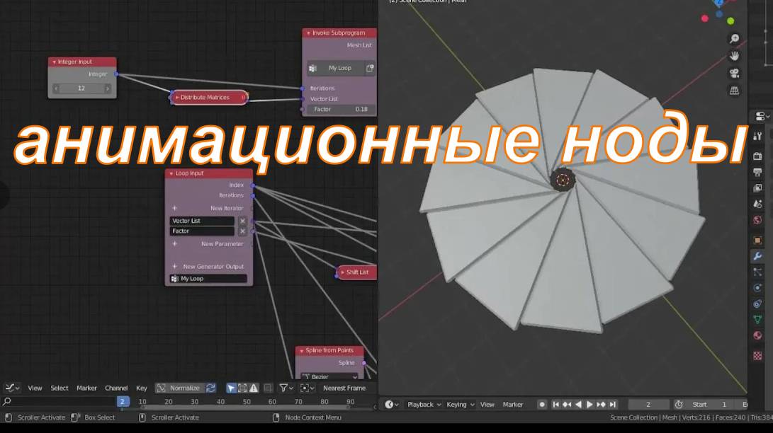 Анимационные узлы (ноды) для начинающих в Blender смотреть онлайн