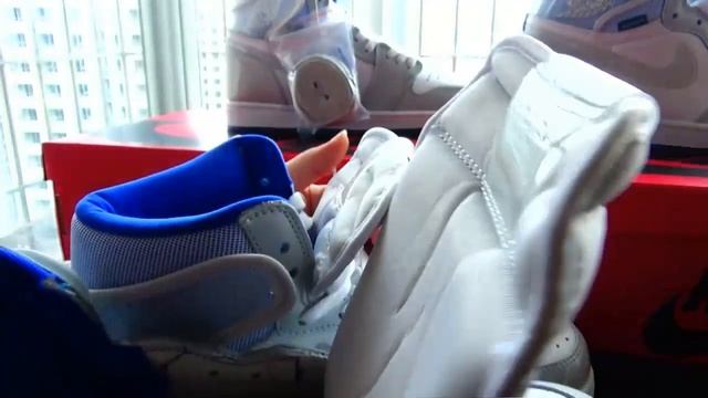 REAL VS FAKE Air Jordan 1 High Zoom R2T “Racer Blue”Unboxing смотреть онлайн
