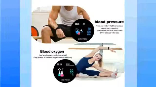 waterproof Tempered glass Activity Fitness tracker Heart rate monitor Sports Men women смотреть онлайн