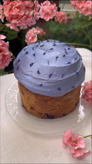 САМАЯ НЕОБЫЧНАЯ ГЛАЗУРЬ ДЛЯ КУЛИЧЕЙ🦋#пасха #кулич #глазурь