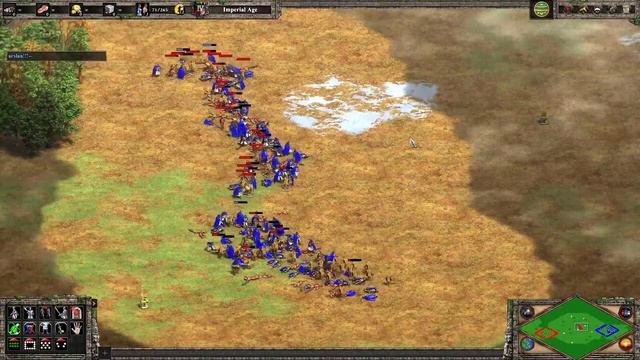 AOE2: 120 ELITE AZTEC JAGUAR WARRIORS VS 120 ELITE TEUTONIC KNIGHTS смотреть онлайн