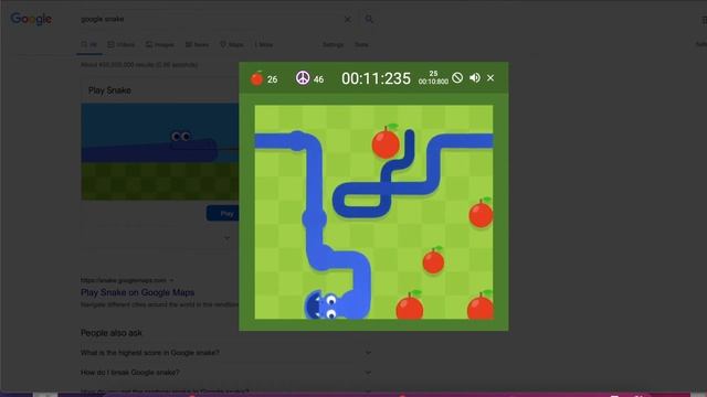 Google snake, peaceful five apple. смотреть онлайн