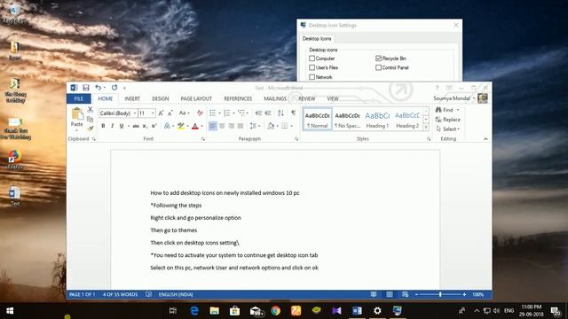 How To Add This Pc, User Like Icons On windows 10 desktop смотреть онлайн