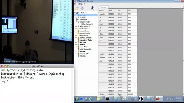 OpenSecurityTraining: Introduction To Reverse Engineering Software (day 2, part 2) смотреть онлайн