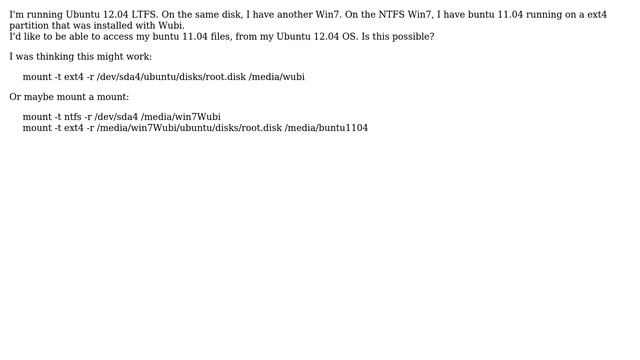 How to mount root.disk from WUBI when booted from dual boot install of Ubuntu? смотреть онлайн