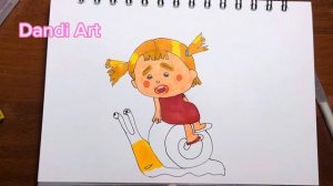 Часть 2. Раскраска. Лентяйка Василиса! Vasilisa the lazy.  Coloring cartoon characters.