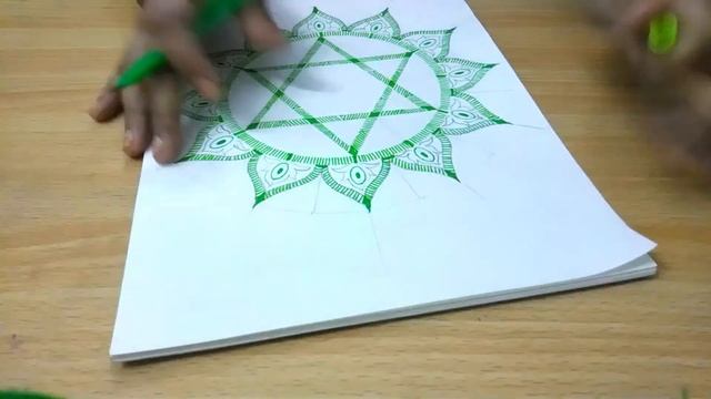 MANDALA ART || Detailing of Heart Chakra ( ANAHATA ) смотреть онлайн