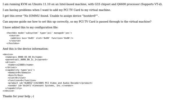 Ubuntu: PCI Passthrough on KVM смотреть онлайн
