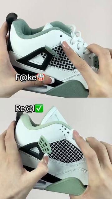 Real Vs Fake Seafoam Jordan 4 #sneakerhead #sneakers #viral смотреть онлайн