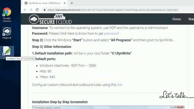 1 Click Ready Secured SynWrite on Windows 2016 Deploy on Azure , AWS and Google Cloud Platform. смотреть онлайн