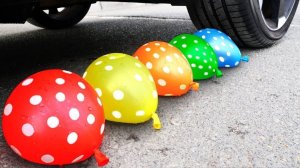 Car vs Giant Slime Balls With Crushing Soft Crunchy Things & Experiment Car CocaCola, Sprite,Fanta 6