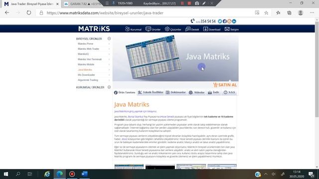 Borsa Veri İzleme (İnvesting - Tradingview - Matriks Data)