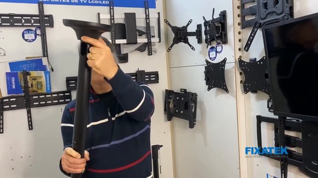 Suporte de teto para duas tvs Fixatek - Duplo com giro 180 graus TV 42, 43, 47, 50, 55, 65, 4k qled смотреть онлайн