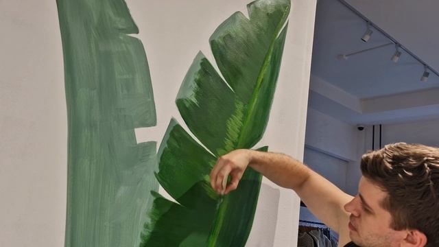 Роспись стены в магазине ArtCast акриловыми красками! смотреть онлайн