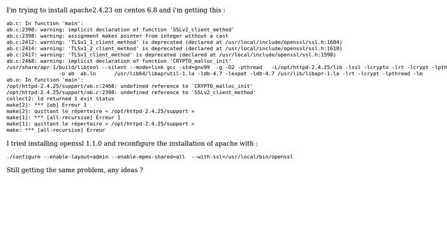 openssl issue while installing apache 2.4.23 смотреть онлайн