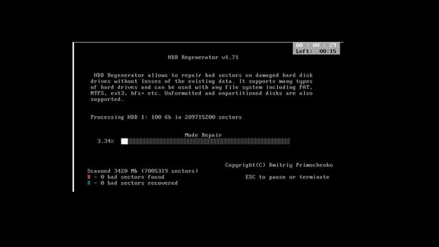 Escaneo del disco duro HDD regenerator смотреть онлайн