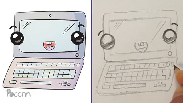 Cómo dibujar una Laptop Kawaii смотреть онлайн