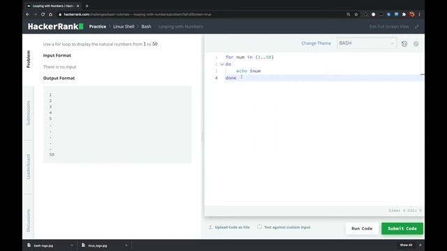 HackerRank Linux - Looping with Numbers смотреть онлайн