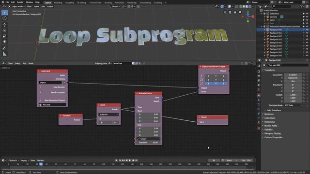 Animation Node - Loop 서브프로그램 смотреть онлайн