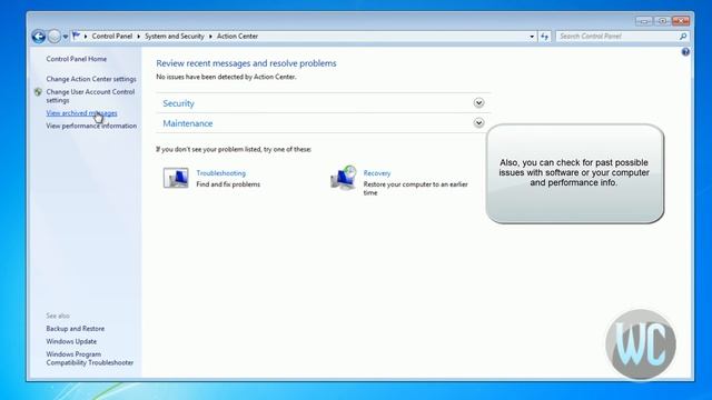 Windows 7 - Action Center смотреть онлайн