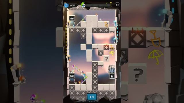 Lemmings. World 10 - Asteroid. Level W 45-0. Perfect Walkthrough. смотреть онлайн