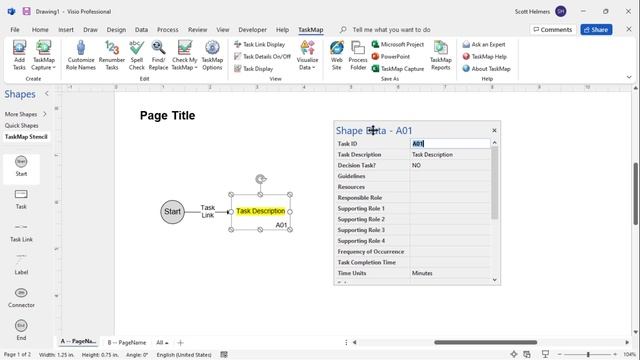 Opening the Shape Data window смотреть онлайн