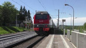 «Сейчас не работает!» Электровоз ЭП2К - 153 с пасс.поездом на пл.246 км, май 2024 года