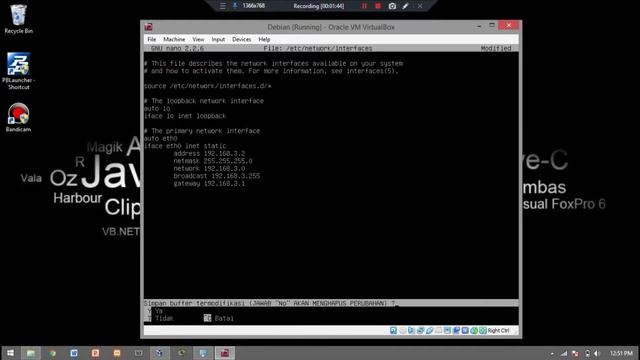 Cara konfigurasi Ip Static di Debian 8.6 смотреть онлайн