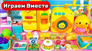 Играем в игрушки из мультиков ! Играем в детскую Кухню ! Детский ХОЛОДИЛЬНИК ! Видео для детей