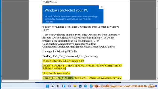 Enable/Disable Block Files Downloaded from Internet in Windows 11 смотреть онлайн
