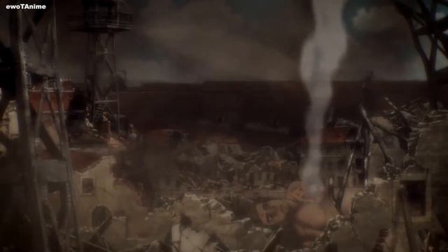 Reiner The Armored Titan Attacks Fort Slava | Attack On Titan English Subtitle