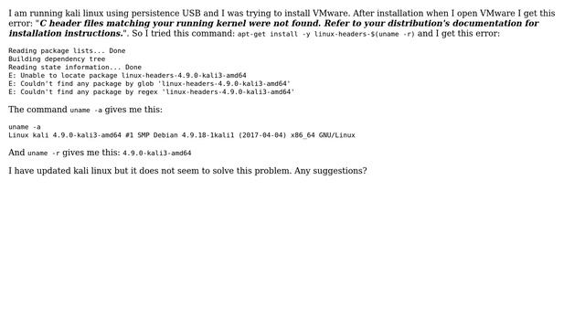 Cannot run VMware on Kali Linux смотреть онлайн